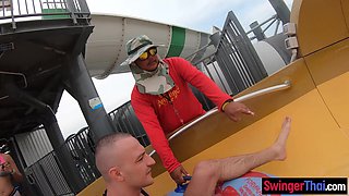 Waterpark fun and exciting sex at home after