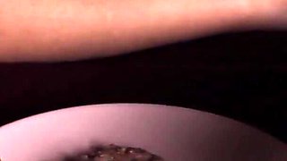 Chewing Her Brownie and Cumming on It