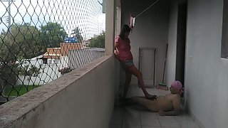 Teasing Me On Balcony