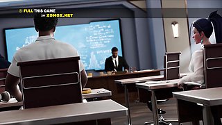 Ambitious student indulges multiple lovers in anal for success in thrilling 3d sex gang-bang - 4 dicks in ass