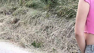 Serina Gomez Lost in Holland Wetting Jeans Outdoors