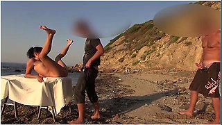 Squirt Party On Hotel Beach. Free Hole Choice! Everyone Can Take ! Ao - Alexandra Wett