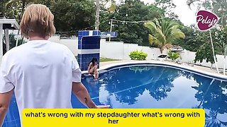 I Find My Stepdaughter Masturbating In The Pool And We Fuck To Show Her With Verified Amateurs