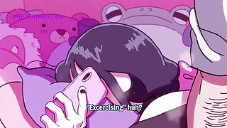 EXCERCISING - I Lie to my Best Friend that I'm doing my Homework - Hentai Parody - SUB