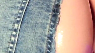 My Husband Fuck Me with Ripped Pants and Cum Inside