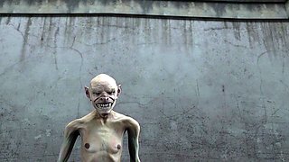 An ugly but hot monster fucks her hard