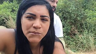 Nicoly Mattos Gets Fucked Hard in Bar, Beach & Garage - Blowjob & Doggy Style