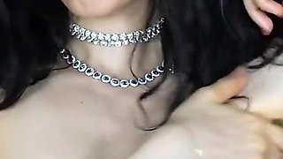 Shiny Lips and Oiled Small Tits Worship