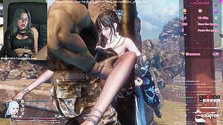Genshin Impact but with Sex! Playing a Hentai Game with Lots of Double Penetration and Hardcore Fucking!