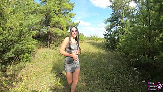 PHAT ASS WHITE GIRL Black-Haired Teenie Pounded in Public Park - Outdoor POINT OF VIEW Fuck-Fest