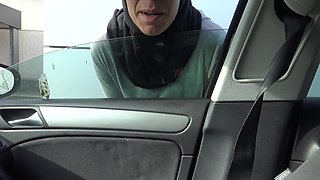 Algerian Prostitute with a Tourist in Her Car in a Suburb of Marseille