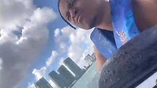 Latina MILF is enjoying a bbc guy fucking her pussy on a yacht