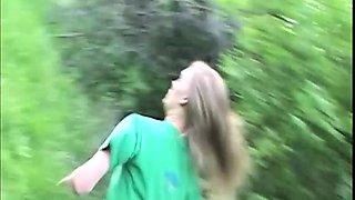 Sexy small titted blonde gf tries out anal sex on home video