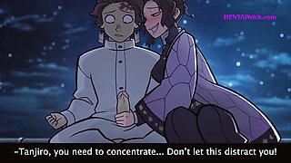''Total Concentration Breathing'' A Night of Passion on the Rooftop - Exclusive Hentai Parody, ENG Sub