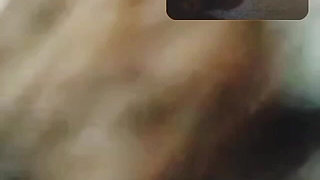 Ebony Horny Girl Masturbating on Video Call with BBC Giant Cock Guy