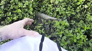 Charming Slim Brunette Porn-star Has Fun With Her Devoted Fan On the Beach