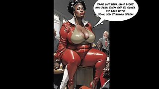 Ebony Mistress Dominates Rich Old Cuckold - Hot Cartoon Sex Animation