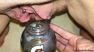 Goddess Amanda Pee Compilation - Open Mouth For Sexy Piss in Bathroom