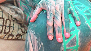 Hard Anal Fuck for Tattooed Girl - Balls Deep Assfuck for Goth Slut - ATM, Facial
