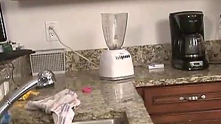 Skinny Slut Jerks Out a Huge Load All Over Her Face