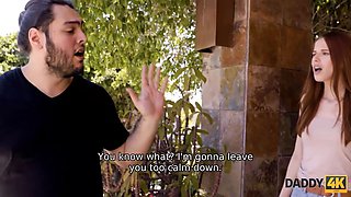 Daddy4k. angry woman with redhair cheats on bf with his hot grandpa