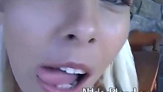 Sexy European Pornstar Nikky Blond Giving Oral Sex