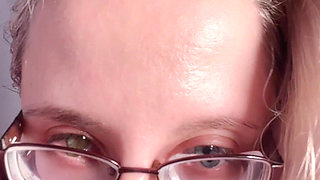 Your Wife Is Nothing Because You in Love with Findom Goaldigger. Edging Ritual in Big Thick Eyeglasses and Red Big Lips.