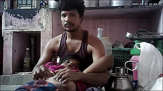 Indian village house wife and housband hot kissing and enjoy movement