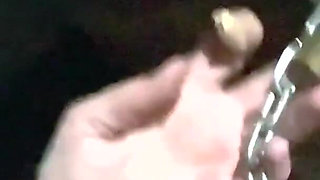 Punished Rod by Leaving Him Outside Blindfolded and Chained to the Drainpipe by His Chastity Cage X