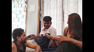 2 girl n 3 boy Indian hot couple behind the scene on shooting