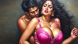 Village Bhabhi Wearing Pink Bra Romantic Video