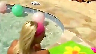Lesbian Pornstar Nikky Blond Is Eating Pussy At The Swimming Pool