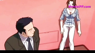 Elevator Breakdown Leads to Steamy Encounter for Voluptuous MILF ( Hentai Uncensored )