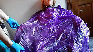 teen doll face and pussy exposed and shaved at hair salon