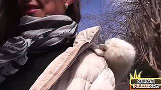 Pervy public ravage to mature skank