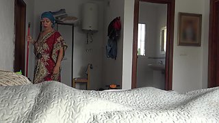 This Turkish Granny Is Shocked!!! I Take Out My Big Black Cock in Front of Her.