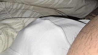 Step mom hand slip under panties and handjob step son dick