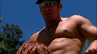 Sexy slut on a tennis court loves to have her asshole filled up with big dick