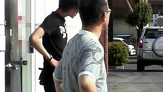 Cute amateur asian web cam girl playing with her toy