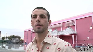 Handsome str8 dude got blowjob by gay