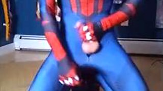Spidey playing with himself