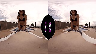 The Neighbor In The Pool - Shaved Hardcore Footjob