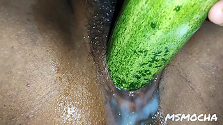 I tried a bigger cucumber and i squirts alot