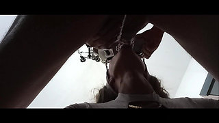 MILF Gives a Quick Blowjob with a Cum Explosion in Her Mouth