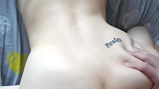 Cum on Perfect Butt of Beautiful Bitch