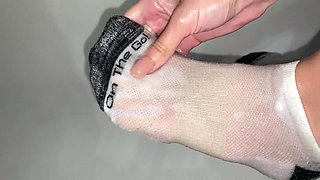 Foot Oil Massage in Ankle Socks