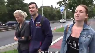 Foursome in sauna with russian girls: Blowjob, Amateur  Babe Porn