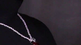 Cum on a Heart Shaped Necklace