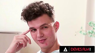 DEVILS FILM - Hot Babysitter Sophia Burns Gets Her Butthole Plumbed By The Teen She Babysits