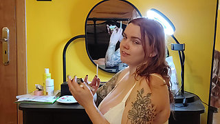 Busty Girl Smokes and Blows Hard.